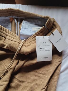 Octobre Men's Tan Drawstring Pants